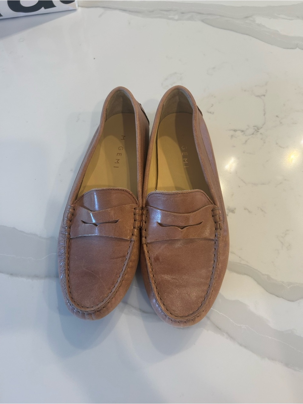 M Gemi Italian Women’s Penny Loafers in Tan/Cognac Leather
